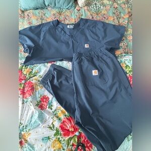 Carhartt Heathered Blue Scrub Set